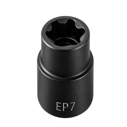 EP Socket EP7, 6 Point 1/4” Dr Female External E-Torx Plus Socket | EP Socket, Female External, E-Torx Plus Socket, External, Cr-V Steel, High Deformation Prevention - size: EP7