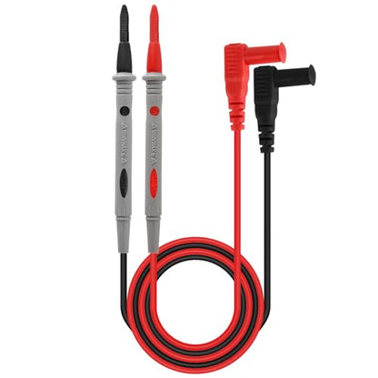 2Pack Multimeter Test Leads 1000V 10A Silicone Leads with Ultra-Sharp Gold-Plated Digital Test Probes for Multimeter Automotive Electrical Testing - color: 1set 1000V lead