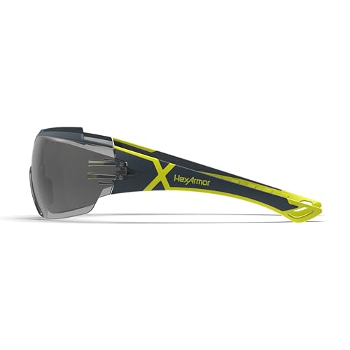 HexArmor MX300 Safety Glasses | Anti-Fog | ANSI Z87+ | 100% UV Protected - color: Grey 23%