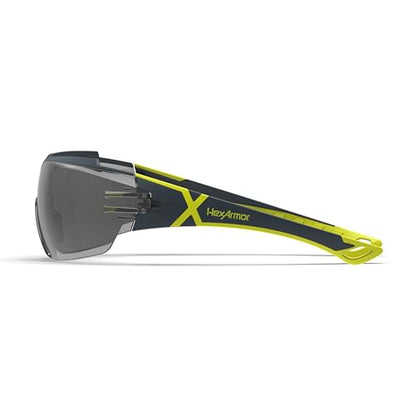 HexArmor MX300 Safety Glasses | Anti-Fog | ANSI Z87+ | 100% UV Protected - color: Grey 23%