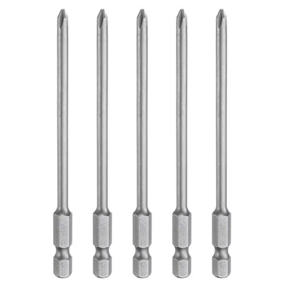 HARFINGTON 5pcs #1 Phillips Screwdriver Bit PH1 1/4" Hex Shank 4" (100mm) Long Magnetic S2 Steel Industrial Grade Screw Driver Bit Cross Head Electric Drill Bits 0.157" (4mm) Rod - size: PH1 x 100mm x 4mm