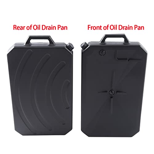 SLMOTO Motorcycle Low Profile Oil Drain Pan w/Spout Fit for Harley Davidson Street 750 XG750 84+ Road KingFLHR Electra Glide FLH Street Glide FLHX Road Glide FLTR,FLTRX Special CVO Ultra Limited - size: Black