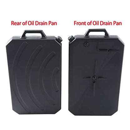 SLMOTO Motorcycle Low Profile Oil Drain Pan w/Spout Fit for Harley Davidson Street 750 XG750 84+ Road KingFLHR Electra Glide FLH Street Glide FLHX Road Glide FLTR,FLTRX Special CVO Ultra Limited - size: Black
