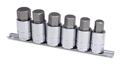 Titan 16156 SAE Large Hex Bit Socket Set â€“ 6 Piece - size: 1/2-Inch Dr. SAE 6-Piece