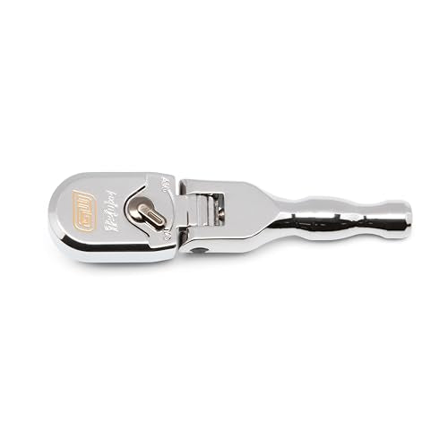GEARWRENCH 3/8" Drive 120XP Full Polish Chrome Stubby Flex Head Teardrop Ratchet | 81212XP - style: Stubby Flex Head