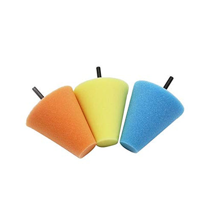 Jinchao-polishing Pads, 1x Polishing Sponges Pad, Cleaning Car Tyres Wheel Bosses Polishing Machine Cone-Shape Wheel Hubs Polisher Disk,Polishing (Color : Orange) - color: Orange