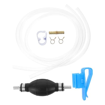 Mobestech 1set Manual Hand Pump Siphon for Transfer Hose Kit for Oil and Liquids Efficient Liquid Transfer Pump for Cars and Motorcycles