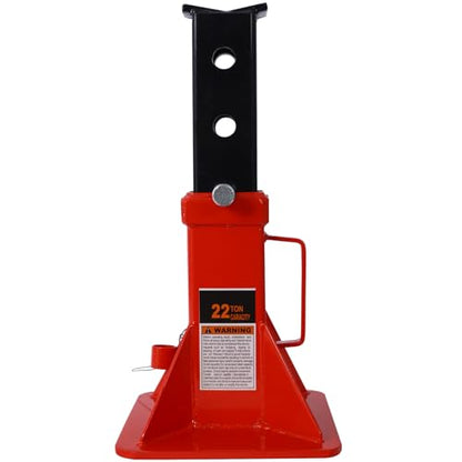 22 Ton (44,000 lbs) Car Jack Stands (1 Pair), Heavy Duty Pin Type Professional Car Jack Stand with Lock,Wide Base Safety Design for Cars, Trucks, SUVs, ATVs, UTVs, Red