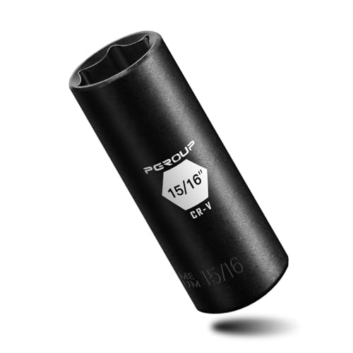 3/8” Drive Deep Impact Socket, SAE(15/16 Inch socket), 6-Point, Cr-V Steel With Black Manganese Phosphate Coating - size: 15/16-inch