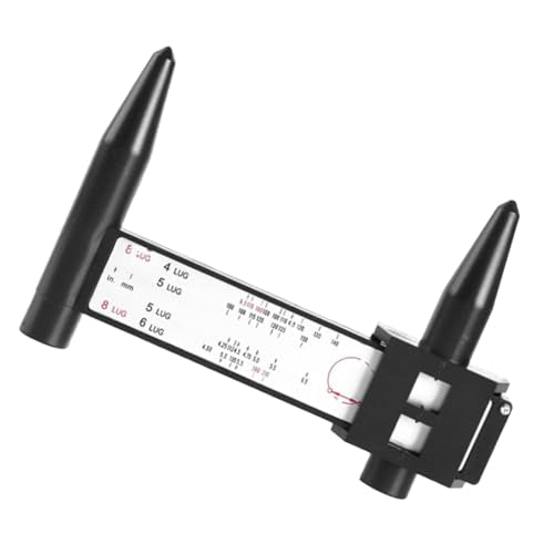 KITUREK PCD Gauge Ruler, Wheel/Rim Bolt Pattern Sliding Measuring Tool, Car Wheel Lug Bolt Pattern Gauge PCD Ruler for 4 5 6 8 Holes Sliding Caliper