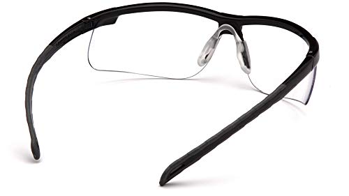 Pyramex Ever-Lite Lightweight Safety Glass Indoor/Outdoor Mirror Lens - color: Clear Lens/ Black Frame