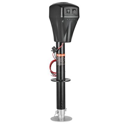 VEVOR Electric Trailer Jack, 5000 lbs, Heavy Duty RV Electric Power Tongue Jack with 2 Way Connector, Manual Crank Handle & Weatherproof Jack Cover, 10"-28.3" Lift, for RVs, Trailers & Campers, Black - size: 5000 lbs