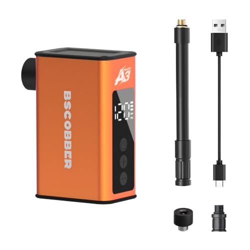 Mini Electric Bike Pump with Digital Gauge, Frame Mount Compatible Design for Road Bike, MTB & Gravel – 120 PSI Auto Shut-Off Tire Inflator for Accurate Pressure Control