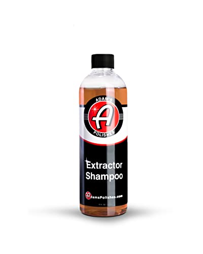 Adam’s Extractor Shampoo 16oz - Carpet & Upholstery Cleaner, Low Foam Formula for Deep Cleaning Fabric, Carpet, & Car Interiors