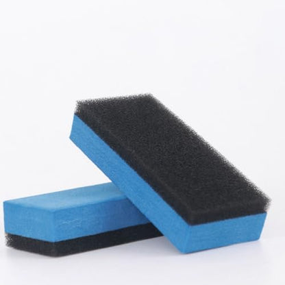 MAGICLULU 10pcs Car Polishing Sponge Set High-Density Dual-Sided Tire Applicator Pads for Gentle Washing and Shine Polishing, Blue Sponge Material for Car Cleaning