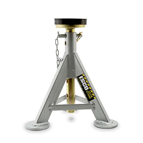 ESCO 10498 Jack Stand, 3 Ton Capacity, Silver, 21.5"