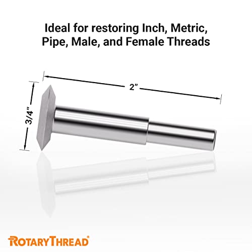 Repair Kits - Faster & Easier to Chase, Restore & Clean Internal or External Threads, All in One Universal Thread Files Set, Inch, Metric, Grooves, Glands, Acme, Buttress Thread - size: Starter Kit (3pc)