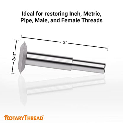 Repair Kits - Faster & Easier to Chase, Restore & Clean Internal or External Threads, All in One Universal Thread Files Set, Inch, Metric, Grooves, Glands, Acme, Buttress Thread - size: Starter Kit (3pc)