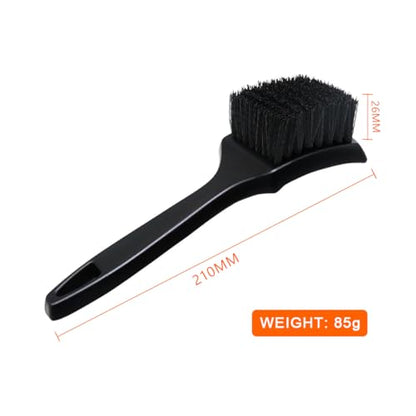 Carpet & Floor Mat Cleaning Brush - 2pcs Black Scrub Brush w/ Wheel Brush for Car Interior & Tires - color: 2pcs Black