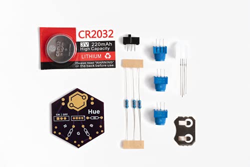 Hue, Bulk Educator Pack | DIY Soldering Kit for Beginners | Electronics Projects for Students, STEM Classes and Events | Science Project Electronic RGB LED Light Circuit Boards - style: Educator Pack