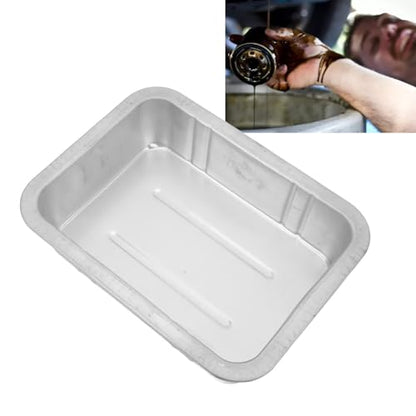 Oil Drain Pan, Universal Metal Oil Change Container with Easy Grip Edges 7-8L Capacity for Cars Motorcycles Boats, Durable Construction for Professional Mechanics and DIY Enthusiasts - size: 10L, style: 7-8L