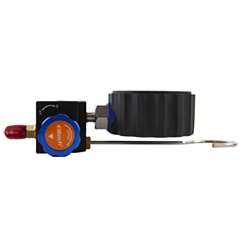 Elitech SMG-1L Single Manifold Gauge Pressure Gauge for 87+ Refrigerants -14.5-500 PSI - size: -14.5-500 PSI, style: 1/8'' NPT + Control Valve
