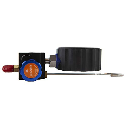 Elitech SMG-1L Single Manifold Gauge Pressure Gauge for 87+ Refrigerants -14.5-500 PSI - size: -14.5-500 PSI, style: 1/8'' NPT + Control Valve