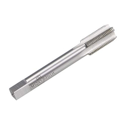 uxcell Metric Machine Tap Left Hand M12 Thread 1 Pitch H2 4 Flutes High Speed Steel Screw Thread Taps Tapping Tool - size: M12x1