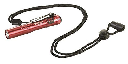 Streamlight 66323 MicroStream 45-Lumen 420-Candela EDC Ultra-Compact LED Flashlight with AAA Alkaline Battery, Clear Retail Packaging, Red - color: Red, size: Non-Rechargeable (Pack of 1), style: Clear Retail Packaging