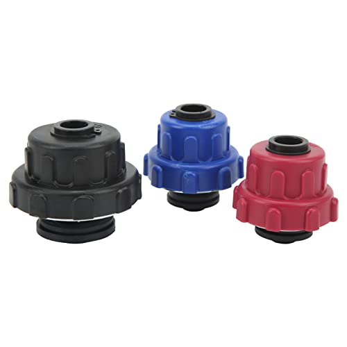 Tbest Radiator Coolant Refill Funnel Kit Spill Proof Engine Cooling System Tool with 3 Adapters for ABS Plastic Brass Valve Handles