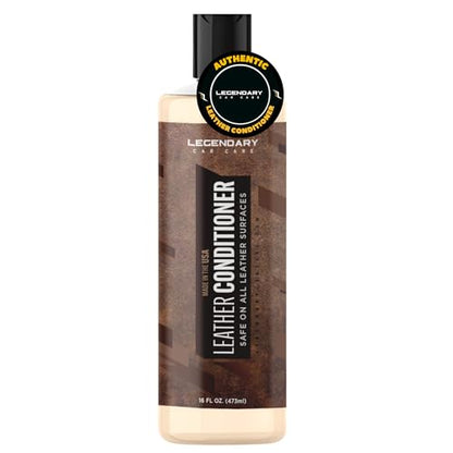Legendary Leather Conditioner 16oz - Cleans, Conditions & Protects Car Interior - Leather Cleaner and Restorer for Car Seats, Plastics & Vinyl | Satin Finish, Non-Greasy - size: Leather Conditioner 16oz