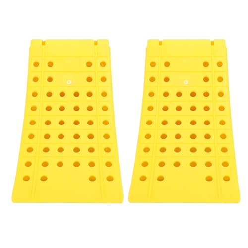 Jiawu Wheel Chocks, 2Pcs Heavy Duty Wheel Stoppers, Anti Slip Wheel Wedge, Anti Slip Tire Stopper Block Set, Vehicle Service Ramps, Triangular Wheel Stopper for Trailer, RV, Truck, Car