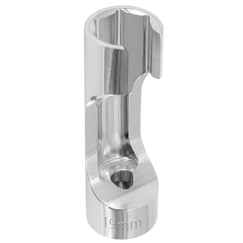 19mm 3/8" Drive Diesel Injector Fuel Line Socket, Flare Nut Wrench | Fastener Bent Pipes, Wired Temperature Sensors, EGT Sensor, Thermo Switches, ABS Tubes, Strut Nut Extractor - size: 19mm