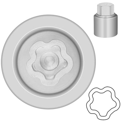 072 Wheel Locking Nut Key for Nissan Infiniti, ID 21mm Lug Socket | Wheel Lock Nut Socket Adapter, Anti-Theft Lug Nut Removal Tool, Anti-Theft Screw Remover, Repair Tool, Tyre Fitting, garage - size: socket 072