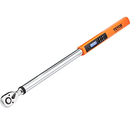 VEVOR Digital Torque Wrench 1/2" Drive(25-250ft.lb/34-340n.m), ±2% Torque Accuracy, 3-Mode Adjustable Electronic Torque Wrench with LED Buzzer Calibration - size: 25-250 FT.LB, style: 1/2-Inch