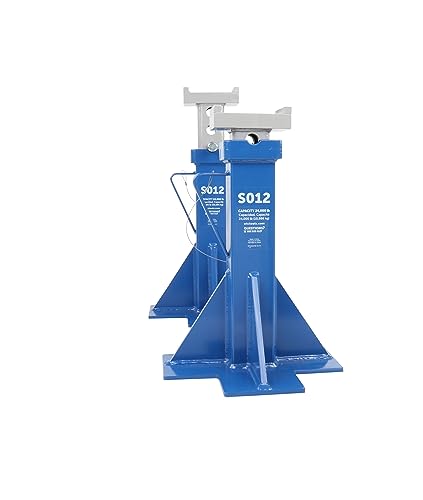 OTC S012 12-Ton Heavy Duty Steel Jack Stands - Ideal for Safely Holding Mid-Size Heavy Duty Trucks, Commercial Vehicles, and Ag/Fleet Equipment for Tire, Wheel, Brake, and Underbody Service; Pair