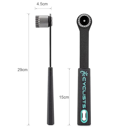 Bike Bicycle Bottom Bracket Removal Tool With Long Handle - Compatible with Standard 20-Tooth Cartridge Type Bottom and Shimano, Octalink, ISIS Splined Bottom Brackets - style: CT-B03
