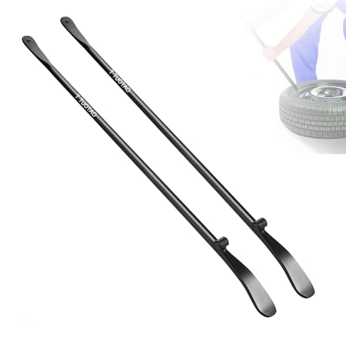 2 PCS 34645 Tire Iron | 38 in x 4/5 in, Tire Changing Removal Tool for Cars/Trucks/Taxi/Tractor/Bus, Semi-Trailer Tire Iron Replace Manual Tire Changer
