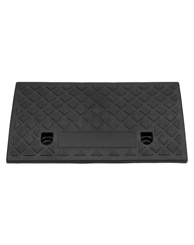 Heavy-Duty PVC Curb Ramp Set for Wheelchairs, Motorcycles, and Vehicles - 2 Pack, 2000lbs Load Capacity, All-Weather, Textured Surface