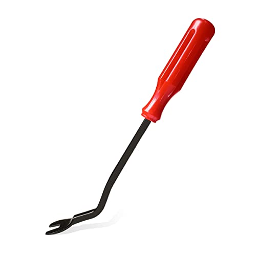 1 Pcs Fastener Remover Car Panel Door Window Tool Clip Puller Rivet Removal Tool Auto Trim Removal Tool for Trim Panels, Plastic and Metal Clips, Car Door Panels (Red)