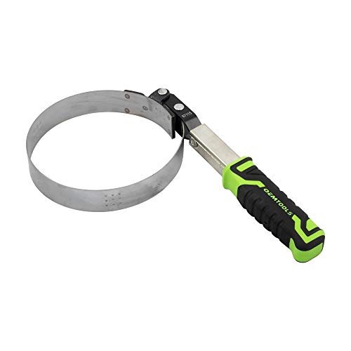 OEMTOOLS Swivel Oil Filter Wrench for Removing 4-3/4" - 5-3/4" Oil Filters | Oil Filter Removal Tool for Filters in Tight Spaces, Dimpled Steel Band, Padded TPR Handle - size: 4-3/4" - 5-3/4"