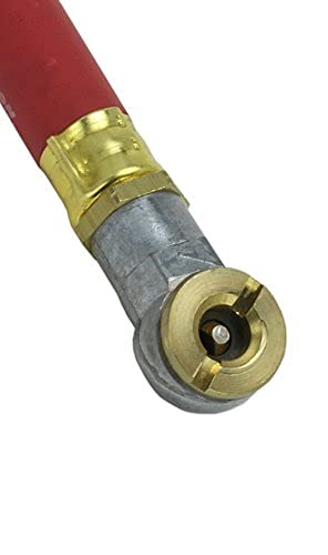 Milton S-575A Pro Analog Pistol Grip Inflator Gauge with Pressure Gauge - 15" Hose Ball Foot Chuck, Assembled in USA 230 PSI - size: Ball Foot Chuck, style: Analog