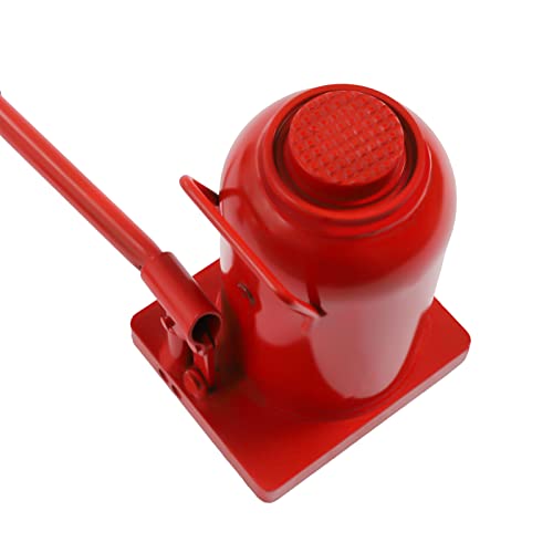 50 Ton Hydraulic Bottle Jack, 110,231lbs Red Stubby Low Profile Welded Bottle Jack with 18.5in Lifting Height, Alloy Steel Heavy Duty Bottle Jacks for Industrial Equipment - size: 50 Tons
