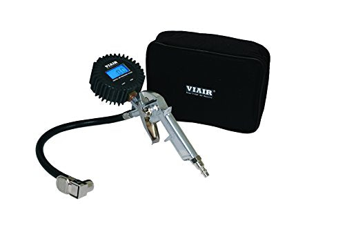 VIAIR 00042 Digital Tire Inflation Gun with 2.5" Gauge and Carry Bag, Black