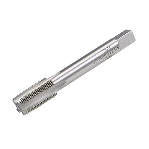 uxcell Metric Machine Tap Left Hand M12 Thread 1 Pitch H2 4 Flutes High Speed Steel Screw Thread Taps Tapping Tool - size: M12x1