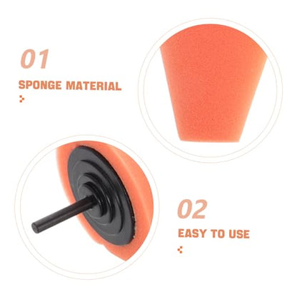Mikinona 4pcs Polishing Cone Wheel Kit Car Hub Buffing Tools with Sponge Pads for Drills Wheel Cleaning and Detailing