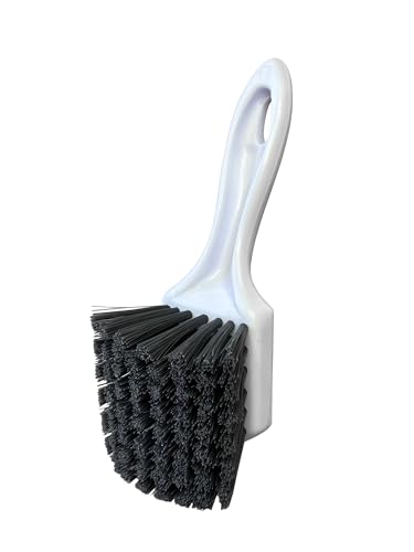 Short Handle Car Wheel and Tire Brush | Auto Detailing Car Wash Brush | Deep Cleaning Brush for Tires, Rims, Wheel Wells, Carpets, and Upholstery | Soft Bristles and Stiff Bristles | Pack of 2