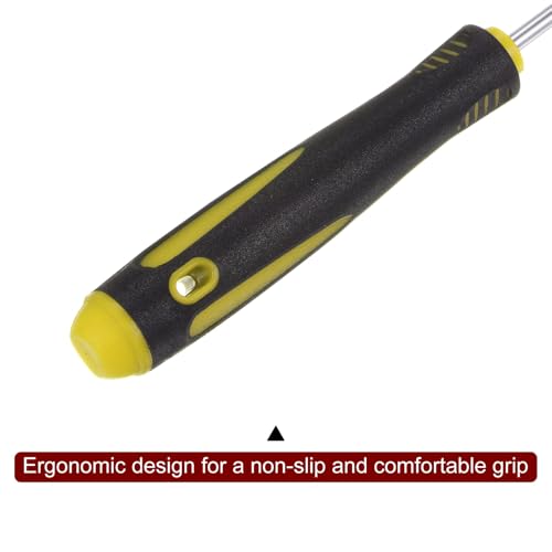 HARFINGTON 2pcs 90 Degree Picks 165mm Zinc Alloy Rubber Handle Round Automotive Pick Tool Set for Removing O Rings Small Items, Black Yellow