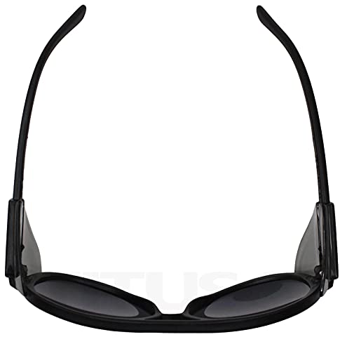 TITUS G35 Retro Aviator Z87 DOT ANSI CE Approved Safety Glasses | W/Protective Side Shields, UV400 Polycarbonate Lenses, Flexible Nylon Stems, Eye Protection, Sunglasses, Motorcycle, Shooting - color: Vermillion