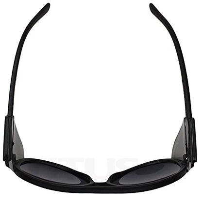 TITUS G35 Retro Aviator Z87 DOT ANSI CE Approved Safety Glasses | W/Protective Side Shields, UV400 Polycarbonate Lenses, Flexible Nylon Stems, Eye Protection, Sunglasses, Motorcycle, Shooting - color: Sunset Rev Mirror Over Smoke